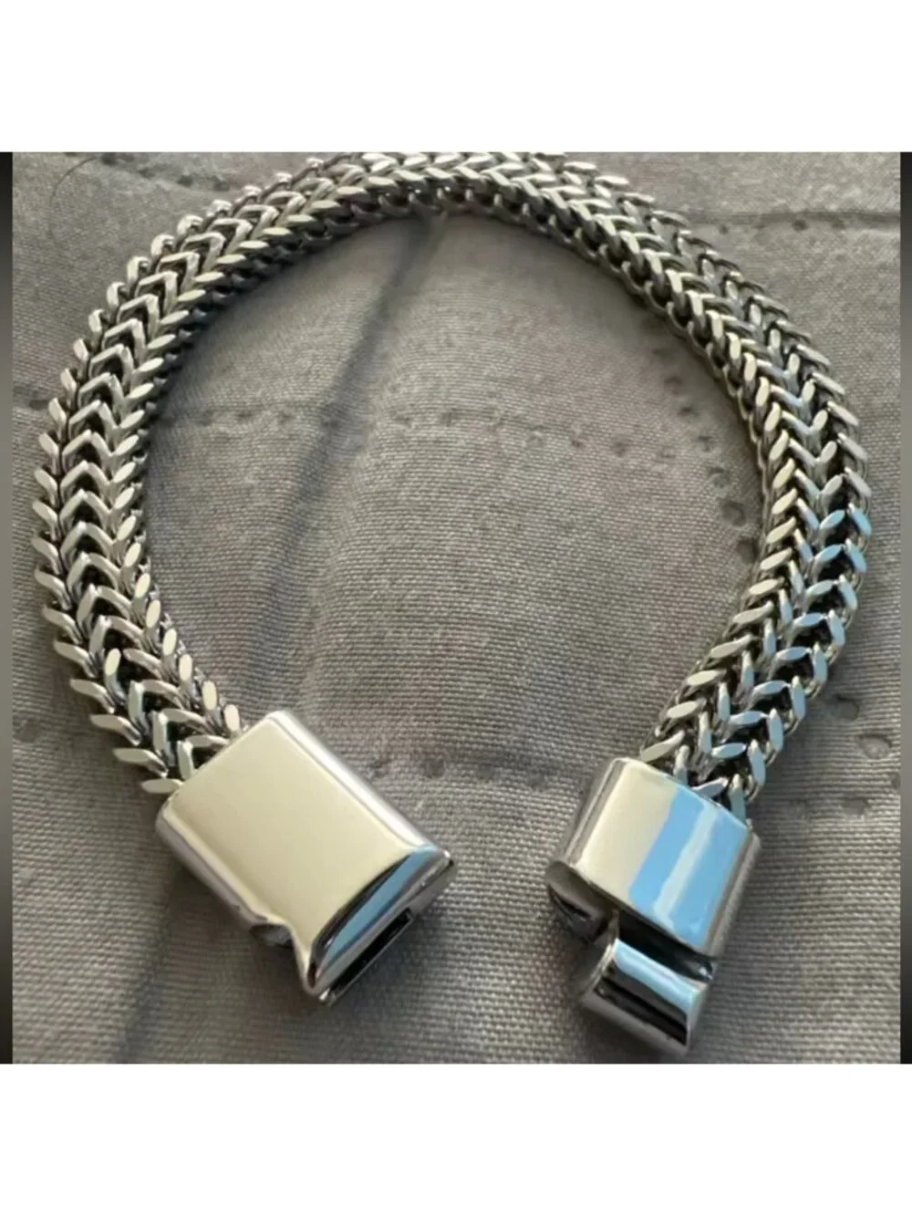 Stainless steel lux Silver Men's Bracelet